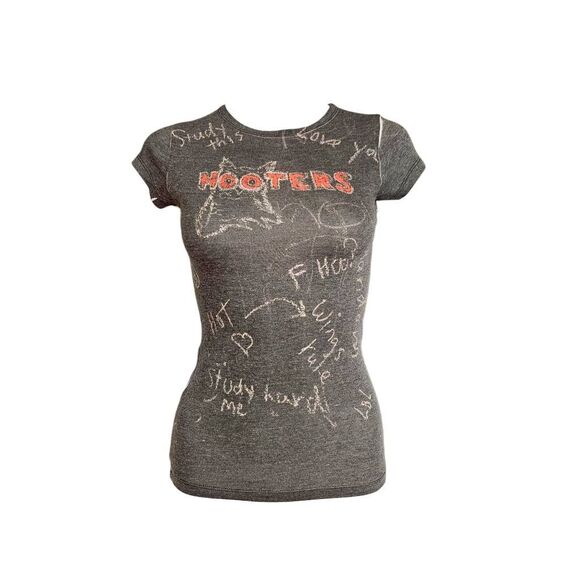 hooters y2k fitted graphic t-shirt - Picture 1 of 7
